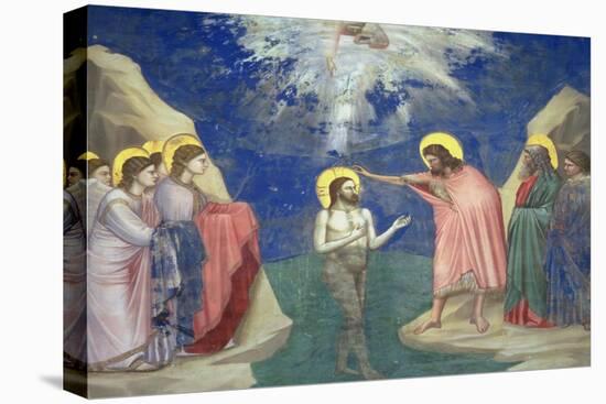 The Baptism of Christ, circa 1305-Giotto di Bondone-Stretched Canvas