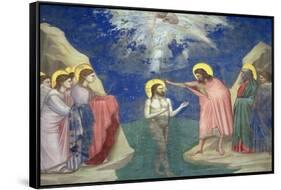 The Baptism of Christ, circa 1305-Giotto di Bondone-Framed Stretched Canvas