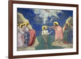 The Baptism of Christ, circa 1305-Giotto di Bondone-Framed Giclee Print