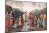 The Baptism of Christ, from the Convent of San Pietro, Perugia, 1496-98-Pietro Perugino-Mounted Giclee Print