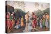 The Baptism of Christ, from the Convent of San Pietro, Perugia, 1496-98-Pietro Perugino-Stretched Canvas