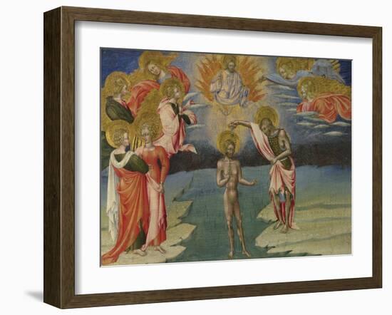 The Baptism of Christ (Predella Pane), 1454-Giovanni di Paolo-Framed Giclee Print