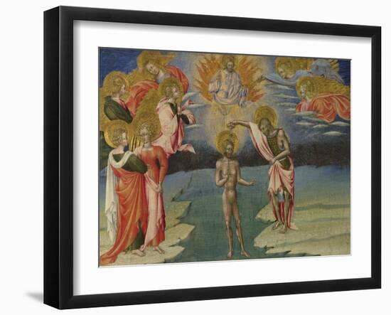 The Baptism of Christ (Predella Pane), 1454-Giovanni di Paolo-Framed Giclee Print