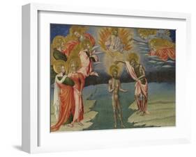 The Baptism of Christ (Predella Pane), 1454-Giovanni di Paolo-Framed Giclee Print