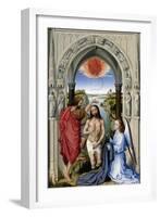 The Baptism of Christ (The Altar of St. John, Middle Pane), Ca 1455-Rogier van der Weyden-Framed Giclee Print