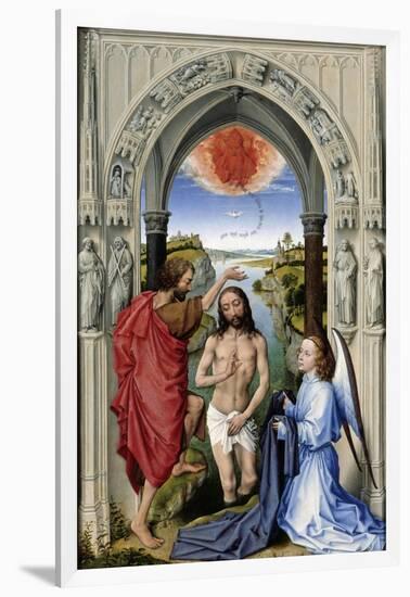 The Baptism of Christ (The Altar of St. John, Middle Pane), Ca 1455-Rogier van der Weyden-Framed Giclee Print