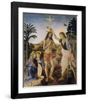 The Baptism of Christ-Leonardo Da Vinci-Framed Premium Giclee Print