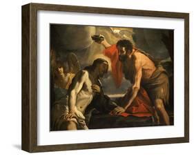 The Baptism of Christ-Mattia Preti-Framed Giclee Print