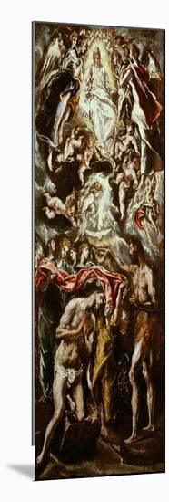 The Baptism of Christ-El Greco-Mounted Premium Giclee Print