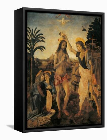 The Baptism of Christ-Andrea Verrocchio-Framed Stretched Canvas