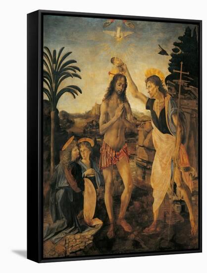 The Baptism of Christ-Andrea Verrocchio-Framed Stretched Canvas