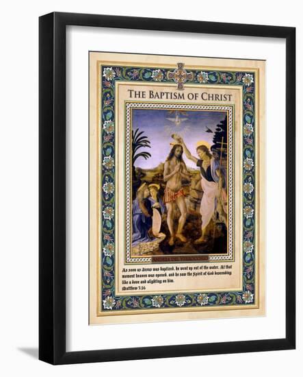 The Baptism of Christ-Andrea del Verrocchio-Framed Giclee Print