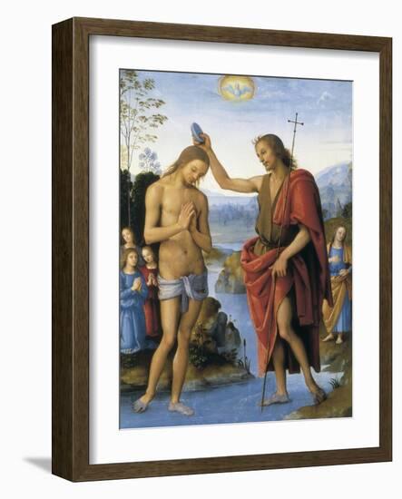 The Baptism of Christ-Pietro Perugino-Framed Art Print