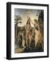 The Baptism of Christ-Andrea del Verrocchio-Framed Art Print