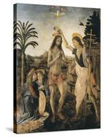 The Baptism of Christ-Andrea del Verrocchio-Stretched Canvas