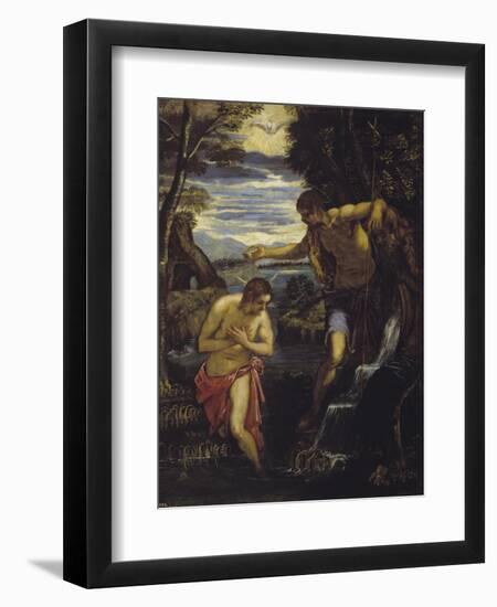 The Baptism of Christ-Domenico Tintoretto-Framed Premium Giclee Print