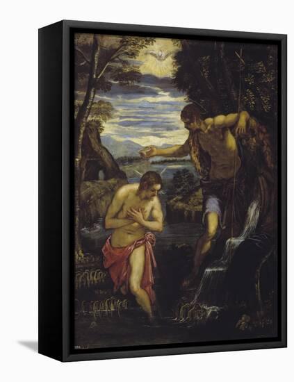 The Baptism of Christ-Domenico Tintoretto-Framed Stretched Canvas