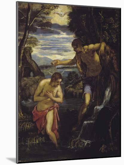 The Baptism of Christ-Domenico Tintoretto-Mounted Giclee Print