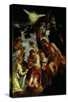 The Baptism of Christ-Paolo Veronese-Stretched Canvas