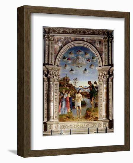 The Baptism of Christ-Giovanni Battista Cima Da Conegliano-Framed Giclee Print