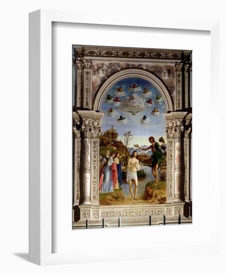 The Baptism of Christ-Giovanni Battista Cima Da Conegliano-Framed Giclee Print