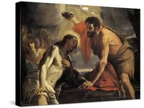 The Baptism of Christ-Mattia Preti-Stretched Canvas