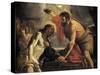 The Baptism of Christ-Mattia Preti-Stretched Canvas