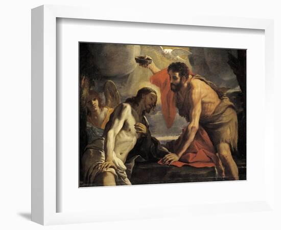 The Baptism of Christ-Mattia Preti-Framed Giclee Print