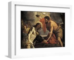 The Baptism of Christ-Mattia Preti-Framed Giclee Print