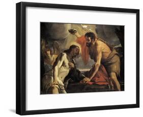 The Baptism of Christ-Mattia Preti-Framed Giclee Print