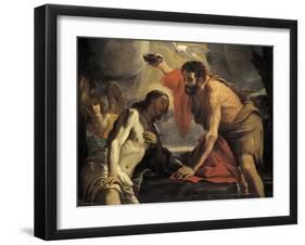 The Baptism of Christ-Mattia Preti-Framed Giclee Print