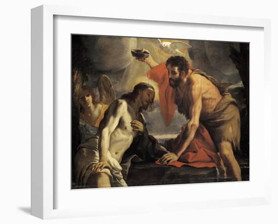 The Baptism of Christ-Mattia Preti-Framed Giclee Print