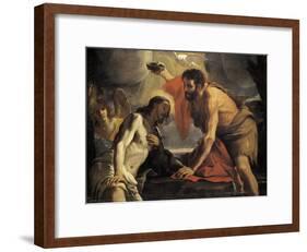 The Baptism of Christ-Mattia Preti-Framed Giclee Print