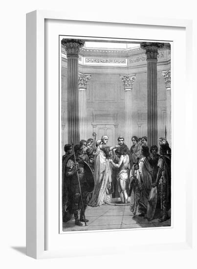 The Baptism of Clovis, 496 (1882-188)-Charaire et fils-Framed Giclee Print