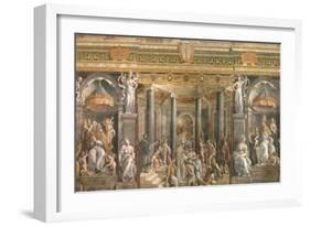 The Baptism of Constantine, 1517-1524-Gianfrancesco Penni-Framed Giclee Print