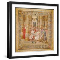 The Baptism of Constantine (Wool & Silk Tapestry)-Peter Paul (after) Rubens-Framed Giclee Print