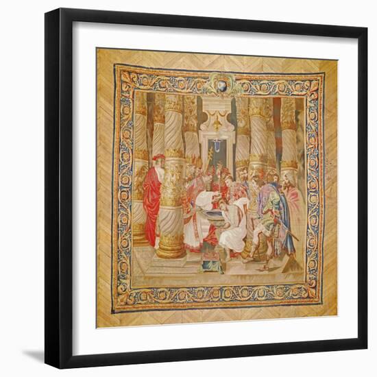 The Baptism of Constantine (Wool & Silk Tapestry)-Peter Paul (after) Rubens-Framed Giclee Print