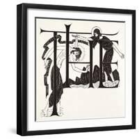 The Baptism of Jesus by John the Baptist from the Four Gospels, 1931-Eric Gill-Framed Giclee Print