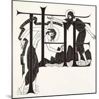 The Baptism of Jesus by John the Baptist from the Four Gospels, 1931-Eric Gill-Mounted Giclee Print