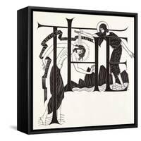 The Baptism of Jesus by John the Baptist from the Four Gospels, 1931-Eric Gill-Framed Stretched Canvas