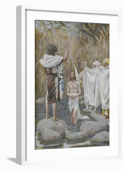 The Baptism of Jesus from 'The Life of Our Lord Jesus Christ'-James Jacques Joseph Tissot-Framed Giclee Print