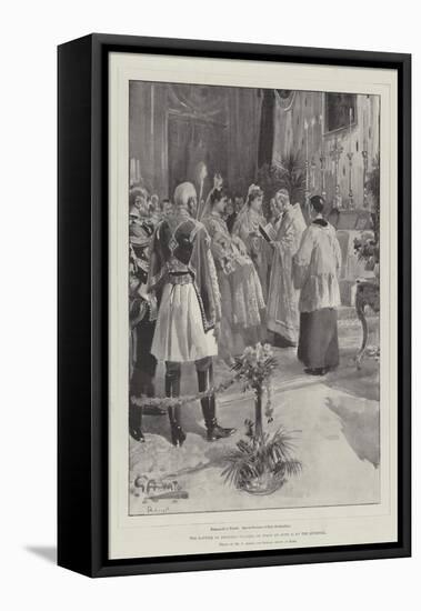 The Baptism of Princess Yolanda of Italy on 15 June at the Quirinal-G.S. Amato-Framed Stretched Canvas