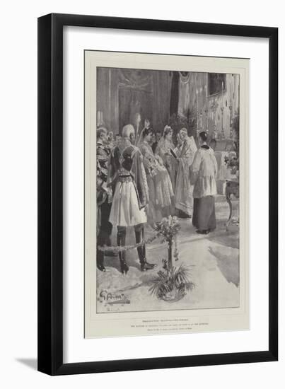 The Baptism of Princess Yolanda of Italy on 15 June at the Quirinal-G.S. Amato-Framed Giclee Print