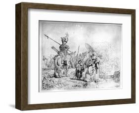 The Baptism of the Eunuch, 1641 (Etching)-Rembrandt van Rijn-Framed Giclee Print