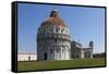 The Baptistery, Duomo and Leaning Tower, Piazza Dei Miracoli, Pisa, Tuscany, Italy, Europe-Simon Montgomery-Framed Stretched Canvas