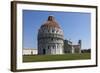 The Baptistery, Duomo and Leaning Tower, Piazza Dei Miracoli, Pisa, Tuscany, Italy, Europe-Simon Montgomery-Framed Photographic Print