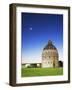 The Baptistery with Evening Moon in the Piazza Dei Miracoli, Pisa, Italy-Dennis Flaherty-Framed Photographic Print