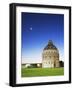 The Baptistery with Evening Moon in the Piazza Dei Miracoli, Pisa, Italy-Dennis Flaherty-Framed Photographic Print