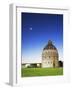 The Baptistery with Evening Moon in the Piazza Dei Miracoli, Pisa, Italy-Dennis Flaherty-Framed Photographic Print