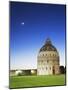 The Baptistery with Evening Moon in the Piazza Dei Miracoli, Pisa, Italy-Dennis Flaherty-Mounted Photographic Print